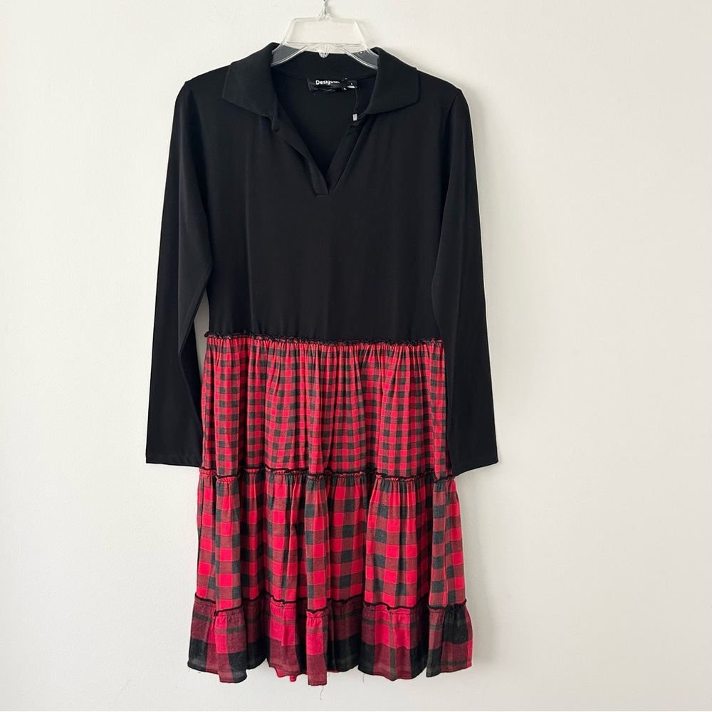 Desigual Short Combination Plaid Dress